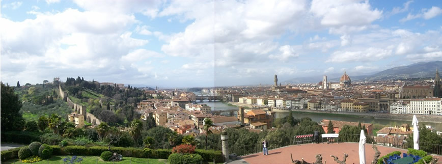 Blick über Florenz vom Piazzale Michelangelo aus