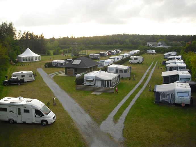 Ausblick auf den Campingplatz Sindal Camping