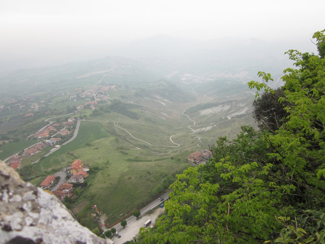 Panoramablick über das Umland von San Marino