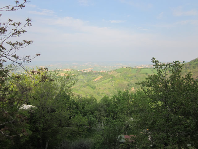 Der Ausblick über Italiens Hinterland