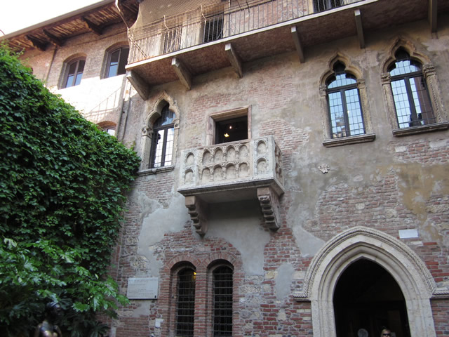 Der berühmte Balkon von Julia in Verona